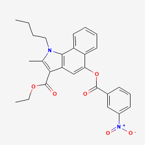 ethyl 1-butyl-2-methyl-5-{[(3-nitrophenyl)carbonyl]oxy}-1H-benzo[g]indole-3-carboxylate