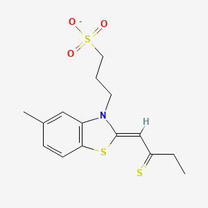 molecular formula C15H18NO3S3- B11685285 3-[(2Z)-5-methyl-2-(2-thioxobutylidene)-1,3-benzothiazol-3(2H)-yl]propane-1-sulfonate 