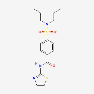 molecular formula C16H21N3O3S2 B11685306 4-(dipropylsulfamoyl)-N-(1,3-thiazol-2-yl)benzamide 