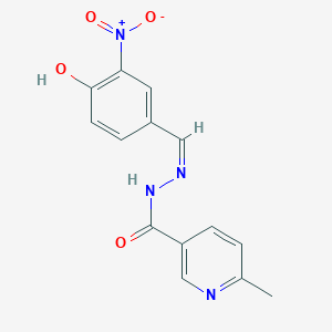 N'-[(Z)-(4-hydroxy-3-nitrophenyl)methylidene]-6-methylpyridine-3-carbohydrazide