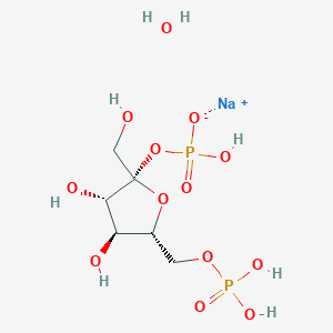 sodium;[(2S,3S,4S,5R)-3,4-dihydroxy-2-(hydroxymethyl)-5-(phosphonooxymethyl)oxolan-2-yl] hydrogen phosphate;hydrate