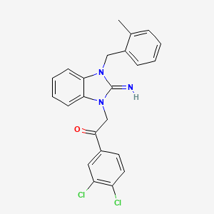 1-(3,4-dichlorophenyl)-2-[2-imino-3-(2-methylbenzyl)-2,3-dihydro-1H-benzimidazol-1-yl]ethanone