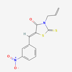 molecular formula C13H10N2O3S2 B11685340 (5Z)-5-(3-nitrobenzylidene)-3-(prop-2-en-1-yl)-2-thioxo-1,3-thiazolidin-4-one 