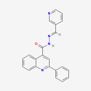 2-phenyl-N'-[(E)-pyridin-3-ylmethylidene]quinoline-4-carbohydrazide