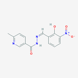 N'-[(Z)-(2-hydroxy-3-nitrophenyl)methylidene]-6-methylpyridine-3-carbohydrazide