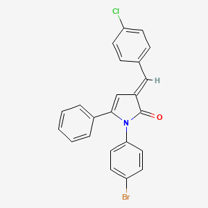 (3E)-1-(4-bromophenyl)-3-(4-chlorobenzylidene)-5-phenyl-1,3-dihydro-2H-pyrrol-2-one