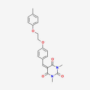 1,3-Dimethyl-5-({4-[2-(4-methylphenoxy)ethoxy]phenyl}methylidene)-1,3-diazinane-2,4,6-trione