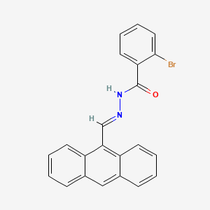 molecular formula C22H15BrN2O B11685413 N'-[(E)-anthracen-9-ylmethylidene]-2-bromobenzohydrazide 