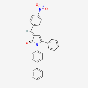 (3E)-1-(biphenyl-4-yl)-3-(4-nitrobenzylidene)-5-phenyl-1,3-dihydro-2H-pyrrol-2-one