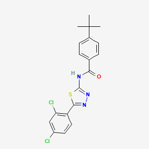 molecular formula C19H17Cl2N3OS B11685432 4-tert-butyl-N-[5-(2,4-dichlorophenyl)-1,3,4-thiadiazol-2-yl]benzamide 