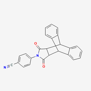 4-(16,18-Dioxo-17-azapentacyclo[6.6.5.0~2,7~.0~9,14~.0~15,19~]nonadeca-2,4,6,9,11,13-hexaen-17-yl)benzonitrile (non-preferred name)