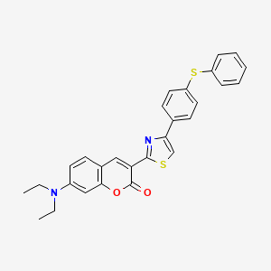 7-(diethylamino)-3-{4-[4-(phenylsulfanyl)phenyl]-1,3-thiazol-2-yl}-2H-chromen-2-one