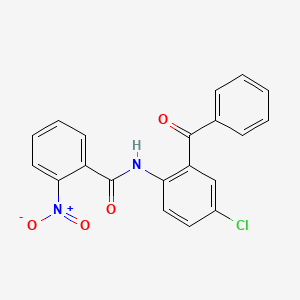 molecular formula C20H13ClN2O4 B11685472 N-(2-benzoyl-4-chlorophenyl)-2-nitrobenzamide 