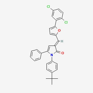 (3E)-1-(4-tert-butylphenyl)-3-{[5-(2,5-dichlorophenyl)furan-2-yl]methylidene}-5-phenyl-1,3-dihydro-2H-pyrrol-2-one