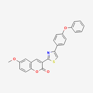 6-methoxy-3-[4-(4-phenoxyphenyl)-1,3-thiazol-2-yl]-2H-chromen-2-one