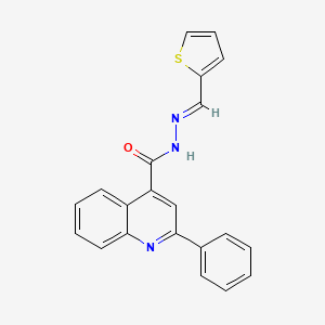 2-phenyl-N'-[(E)-thiophen-2-ylmethylidene]quinoline-4-carbohydrazide