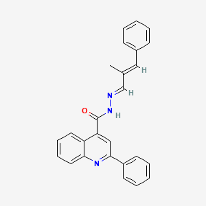 molecular formula C26H21N3O B11685533 2-Phenyl-quinoline-4-carboxylic acid (2-methyl-3-phenyl-allylidene)-hydrazide 