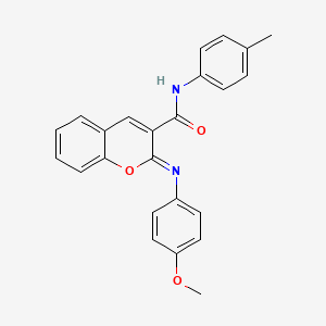 molecular formula C24H20N2O3 B11685583 (2Z)-2-[(4-methoxyphenyl)imino]-N-(4-methylphenyl)-2H-chromene-3-carboxamide 