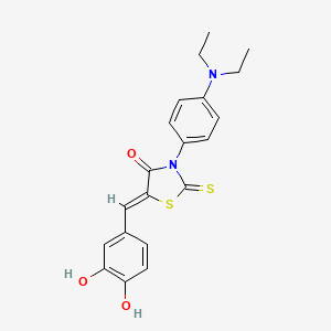 (5Z)-3-[4-(diethylamino)phenyl]-5-[(3,4-dihydroxyphenyl)methylidene]-2-sulfanylidene-1,3-thiazolidin-4-one