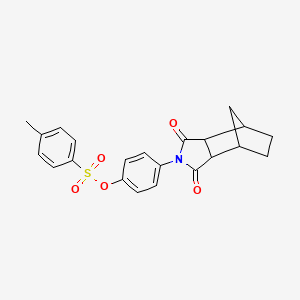 molecular formula C22H21NO5S B11685625 4-(1,3-dioxooctahydro-2H-4,7-methanoisoindol-2-yl)phenyl 4-methylbenzenesulfonate 