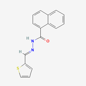 molecular formula C16H12N2OS B11685653 N'-[(E)-thiophen-2-ylmethylidene]naphthalene-1-carbohydrazide 