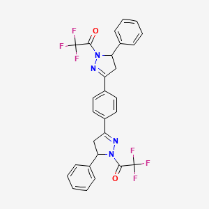 1,1'-[benzene-1,4-diylbis(5-phenyl-4,5-dihydro-1H-pyrazole-3,1-diyl)]bis(trifluoroethanone)