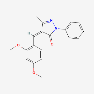 (4Z)-4-(2,4-dimethoxybenzylidene)-5-methyl-2-phenyl-2,4-dihydro-3H-pyrazol-3-one