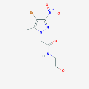 2-(4-bromo-5-methyl-3-nitro-1H-pyrazol-1-yl)-N-(2-methoxyethyl)acetamide