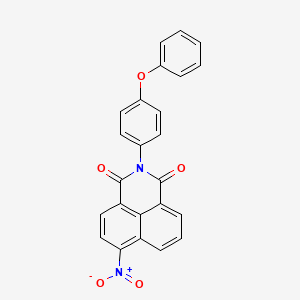 molecular formula C24H14N2O5 B11685736 6-nitro-2-(4-phenoxyphenyl)-1H-benzo[de]isoquinoline-1,3(2H)-dione 