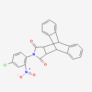 molecular formula C24H15ClN2O4 B11685745 17-(4-Chloro-2-nitrophenyl)-17-azapentacyclo[6.6.5.02,7.09,14.015,19]nonadeca-2,4,6,9,11,13-hexaene-16,18-dione 