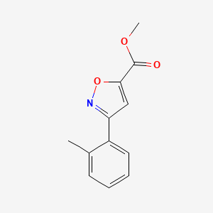 molecular formula C12H11NO3 B11685787 Methyl 3-(2-methylphenyl)-1,2-oxazole-5-carboxylate 