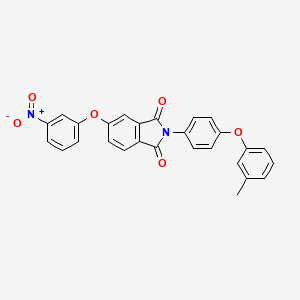 molecular formula C27H18N2O6 B11685829 2-[4-(3-methylphenoxy)phenyl]-5-(3-nitrophenoxy)-1H-isoindole-1,3(2H)-dione 