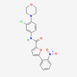 molecular formula C21H18ClN3O5 B11685854 N-[3-chloro-4-(morpholin-4-yl)phenyl]-5-(2-nitrophenyl)furan-2-carboxamide 