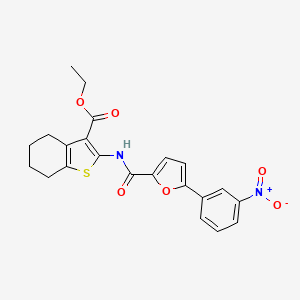 Ethyl 2-[5-(3-nitrophenyl)furan-2-amido]-4,5,6,7-tetrahydro-1-benzothiophene-3-carboxylate