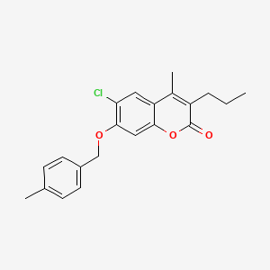 6-chloro-4-methyl-7-[(4-methylphenyl)methoxy]-3-propyl-2H-chromen-2-one