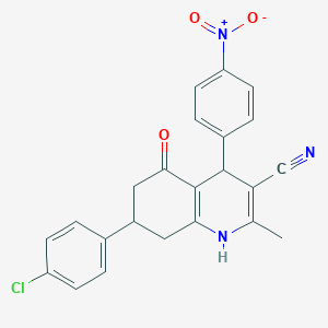 7-(4-Chlorophenyl)-2-methyl-4-(4-nitrophenyl)-5-oxo-1,4,5,6,7,8-hexahydroquinoline-3-carbonitrile