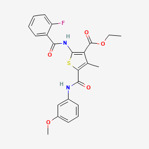 Ethyl 2-{[(2-fluorophenyl)carbonyl]amino}-5-[(3-methoxyphenyl)carbamoyl]-4-methylthiophene-3-carboxylate