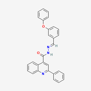 N'-[(E)-(3-phenoxyphenyl)methylidene]-2-phenylquinoline-4-carbohydrazide