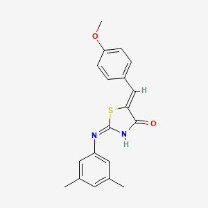 (2Z,5Z)-2-[(3,5-dimethylphenyl)imino]-5-(4-methoxybenzylidene)-1,3-thiazolidin-4-one