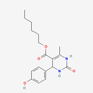 Hexyl 4-(4-hydroxyphenyl)-6-methyl-2-oxo-1,2,3,4-tetrahydropyrimidine-5-carboxylate