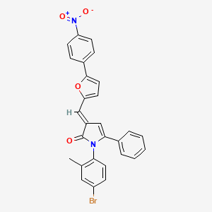 (3E)-1-(4-bromo-2-methylphenyl)-3-{[5-(4-nitrophenyl)furan-2-yl]methylidene}-5-phenyl-1,3-dihydro-2H-pyrrol-2-one