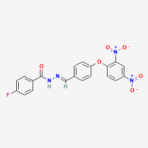 N'-{(E)-[4-(2,4-dinitrophenoxy)phenyl]methylidene}-4-fluorobenzohydrazide