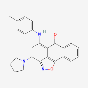 3-(1-Pyrrolidinyl)-5-(4-toluidino)-6H-anthra[1,9-CD]isoxazol-6-one