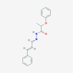 molecular formula C18H18N2O2 B11686005 2-phenoxy-N'-[(2E)-3-phenylprop-2-en-1-ylidene]propanehydrazide 