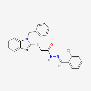 2-[(1-benzyl-1H-benzimidazol-2-yl)sulfanyl]-N'-[(E)-(2-chlorophenyl)methylidene]acetohydrazide