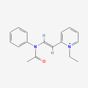 molecular formula C17H19N2O+ B11686016 2-{(E)-2-[acetyl(phenyl)amino]ethenyl}-1-ethylpyridinium 