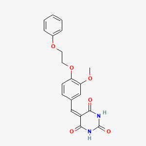 5-[3-methoxy-4-(2-phenoxyethoxy)benzylidene]pyrimidine-2,4,6(1H,3H,5H)-trione