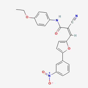 (2Z)-2-cyano-N-(4-ethoxyphenyl)-3-[5-(3-nitrophenyl)furan-2-yl]prop-2-enamide