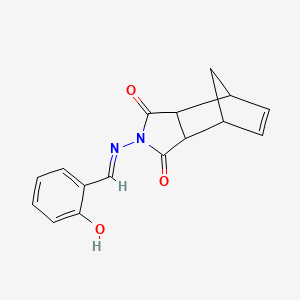 2-{[(E)-(2-hydroxyphenyl)methylidene]amino}-3a,4,7,7a-tetrahydro-1H-4,7-methanoisoindole-1,3(2H)-dione