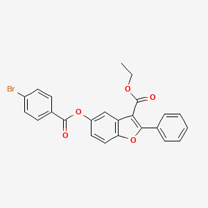 Ethyl 5-(4-bromobenzoyloxy)-2-phenyl-1-benzofuran-3-carboxylate